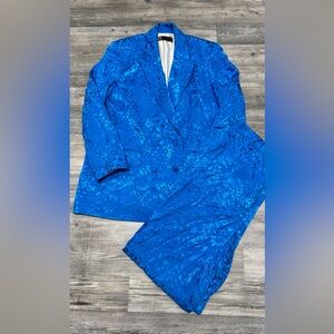 Zara Textured Blue Women’s Suit Set